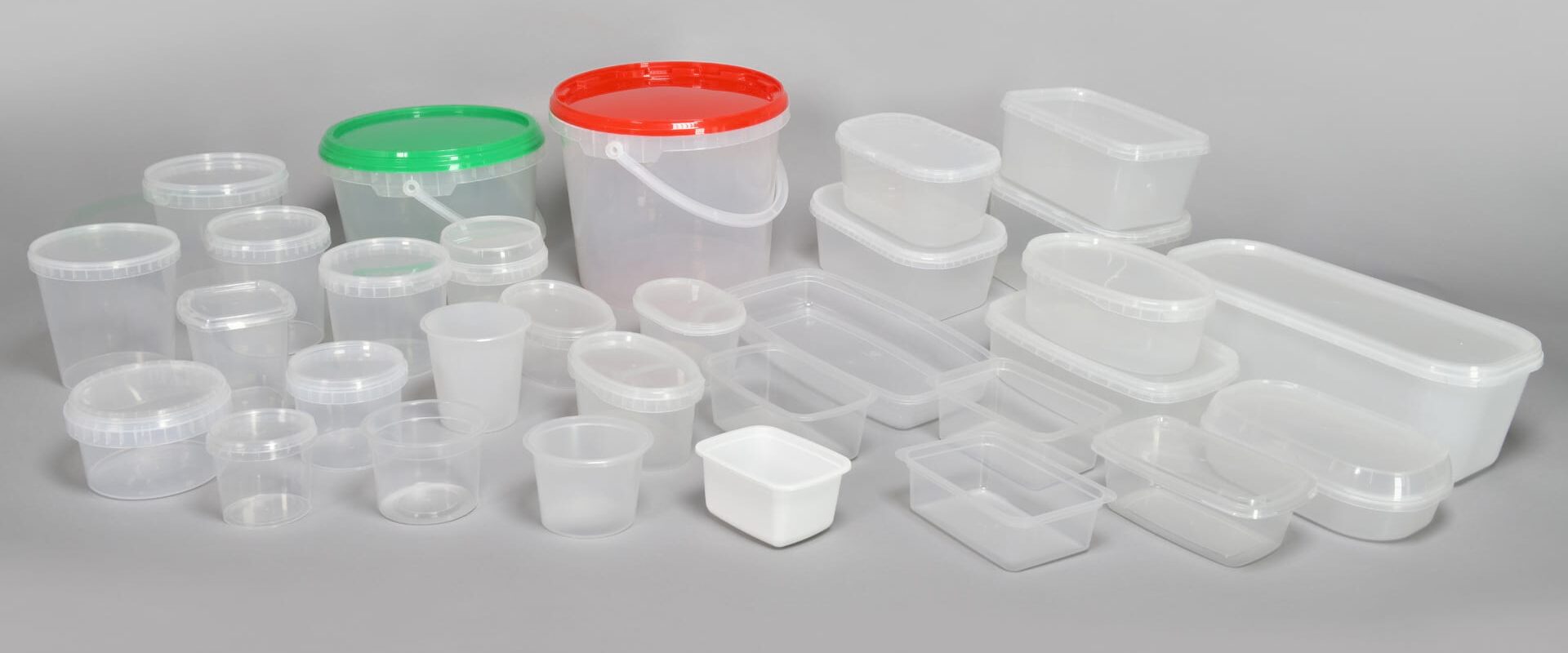 Contenitore in plastica trasparente per alimenti