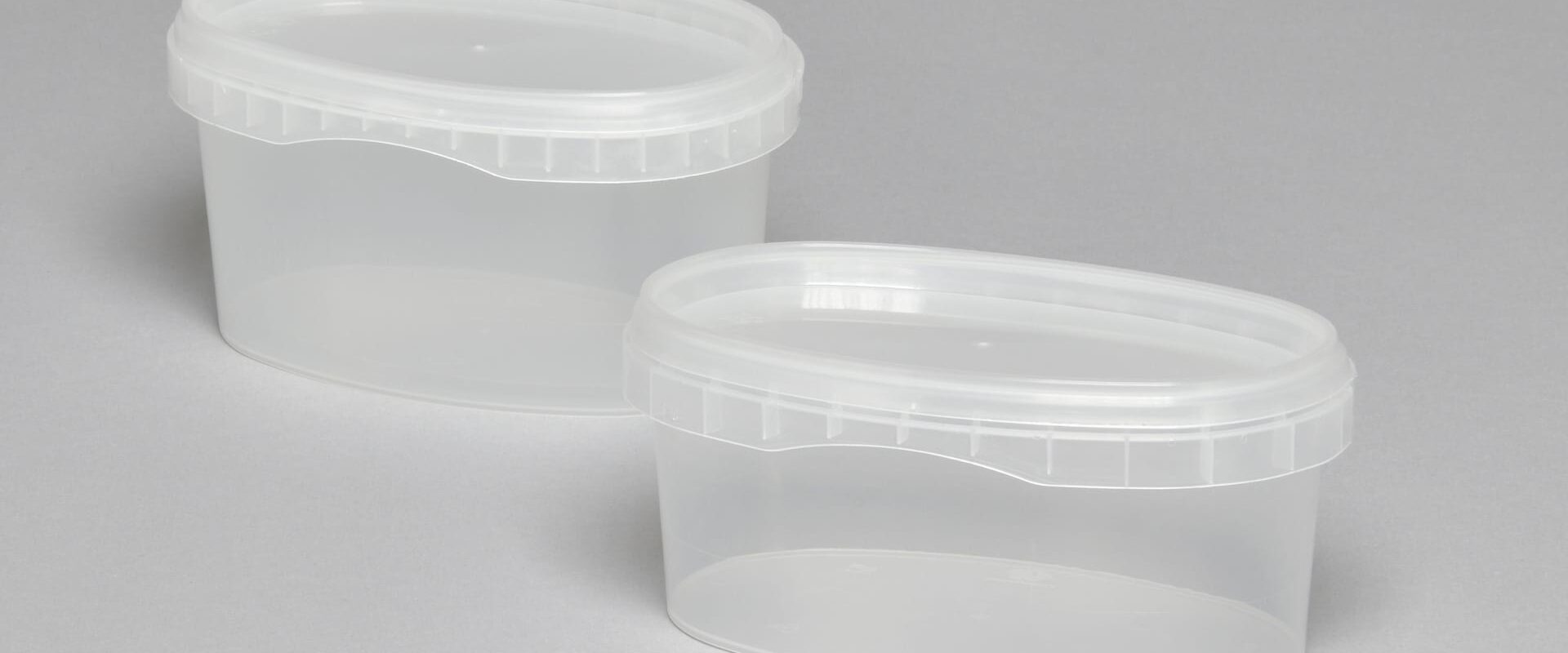 contenitori per alimenti in plastica trasparente e barattoli in plastica con coperchio