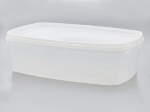Vaschetta di plastica per alimenti e contenitore per gelato