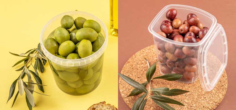 contenitori in plastica barattoli per olive a lunga conservazione